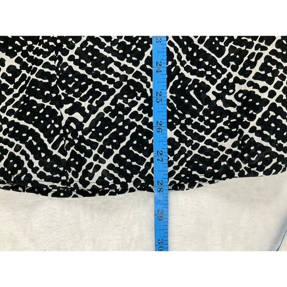 Coldwater Creek Womens M Black White Lightweight Fine Cotton Blouse Shirt Top‎ - Picture 7 of 10